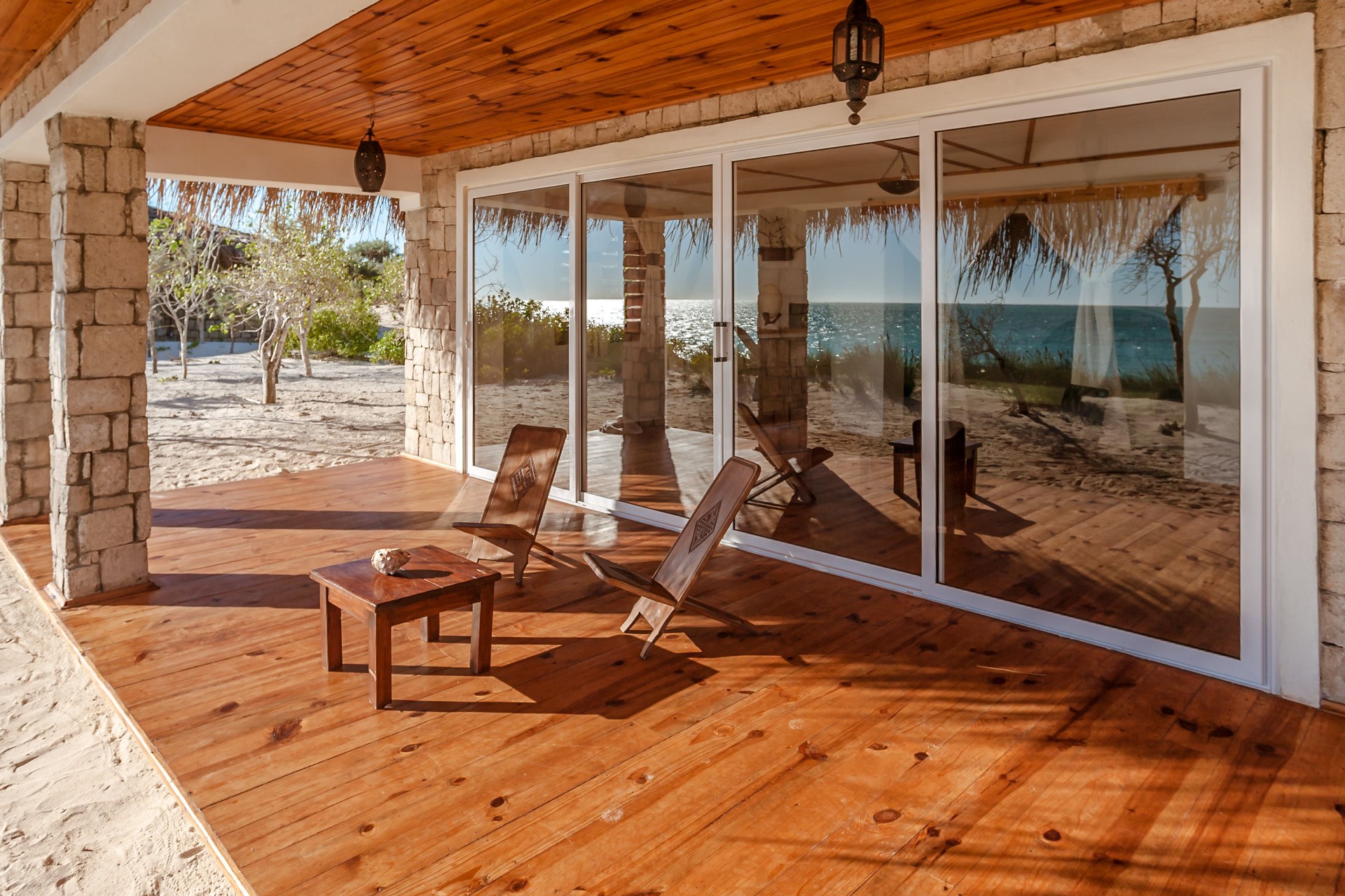Terrace of a luxurious bungalow